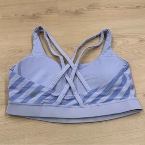 Lululemon sports bra striped cris cross padded